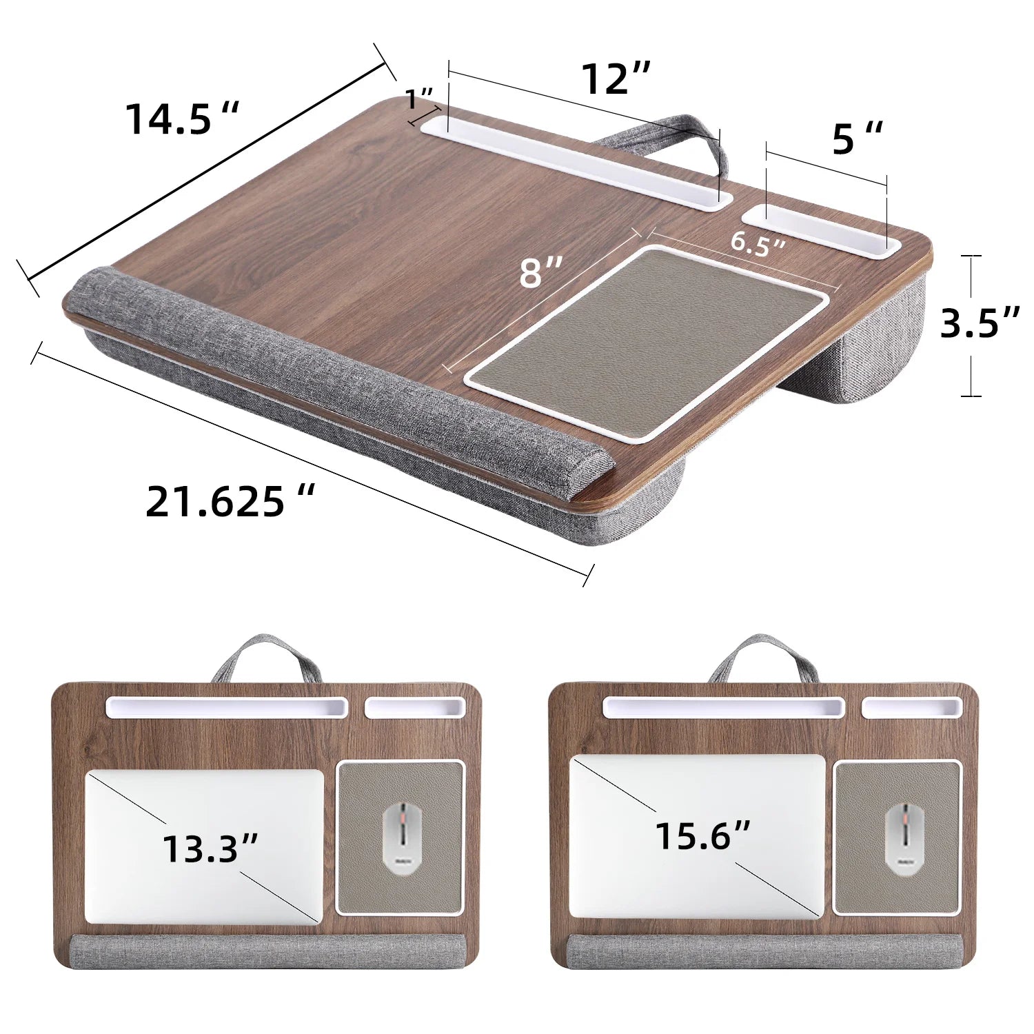Anti-Slip Laptop Desk with Mouse Pad – material close-up