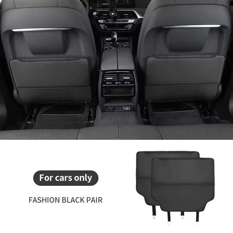 PU Leather Car Seat Back Protector – color options