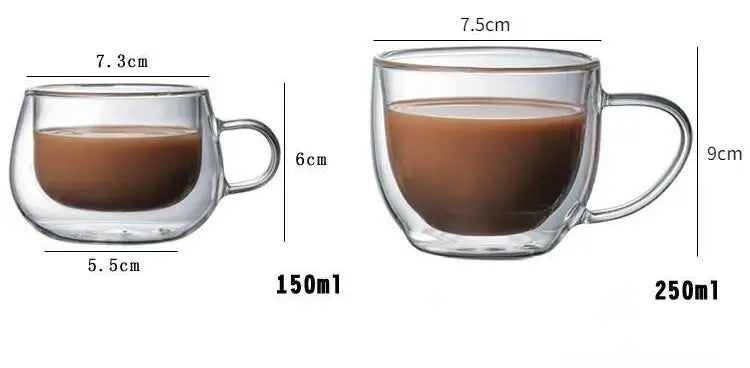 NoEnName_Null Transparent Double Wall Glass Cup Set for Hot Beverages