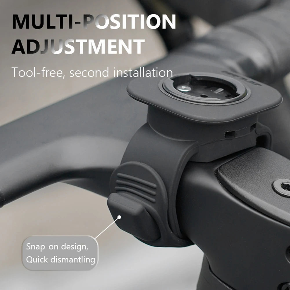 Silicone Bike Computer Mount – mounted on handlebar