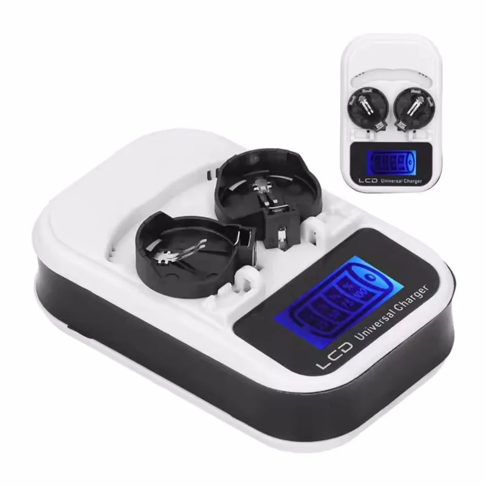 LCD Smart Battery Charger – charger front LCD view