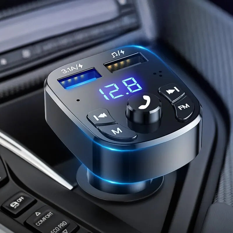 Bluetooth FM Transmitter Car Kit – unit front view