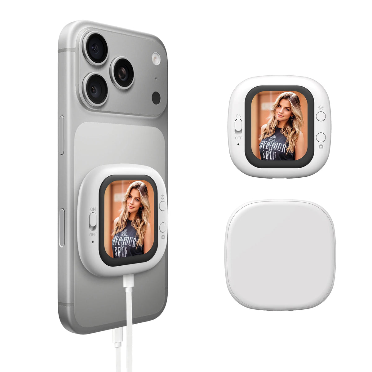 Magnetic Selfie Rear Camera Clip – clip attached to phone