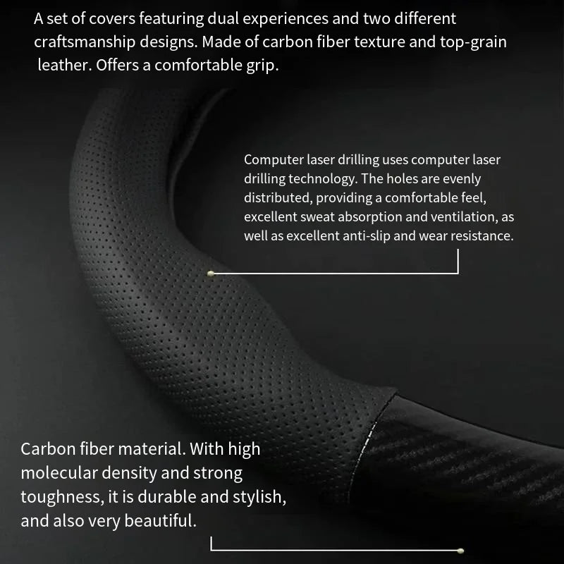 Carbon Fiber Steering Wheel Cover – color options