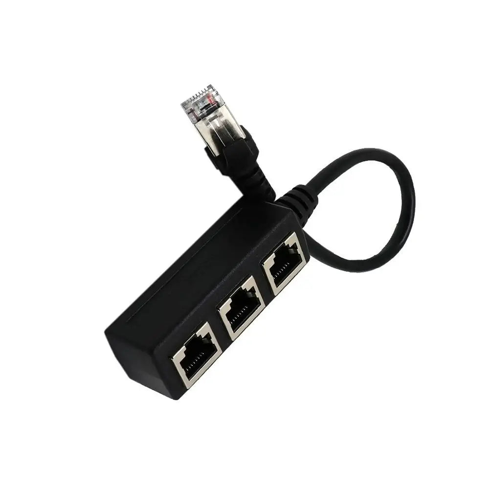 3-in-1 RJ45 Ethernet Splitter – splitter front view