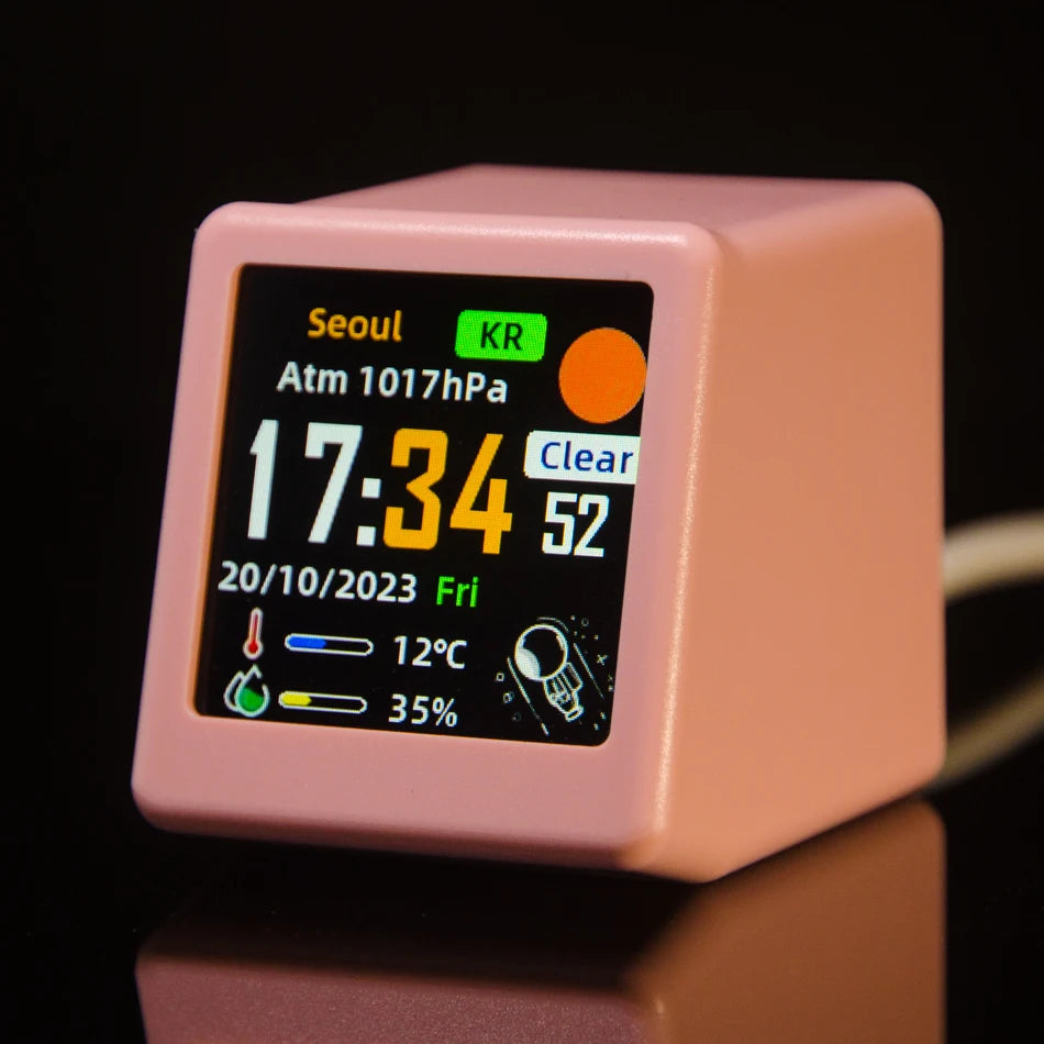 Mini Smart WiFi Weather Clock – app pairing demo