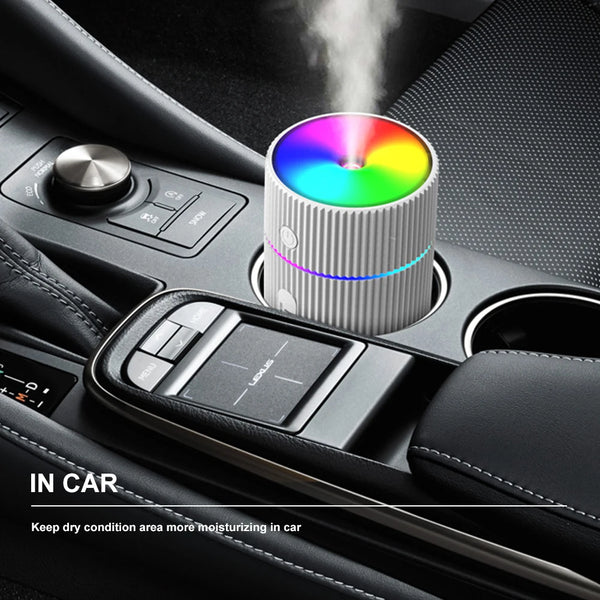 Car Air Humidifier USB Aroma Diffuser Ultrasonic Essential Oil Diffuser with LED Car Air Purifier Aroma for Home Appliance