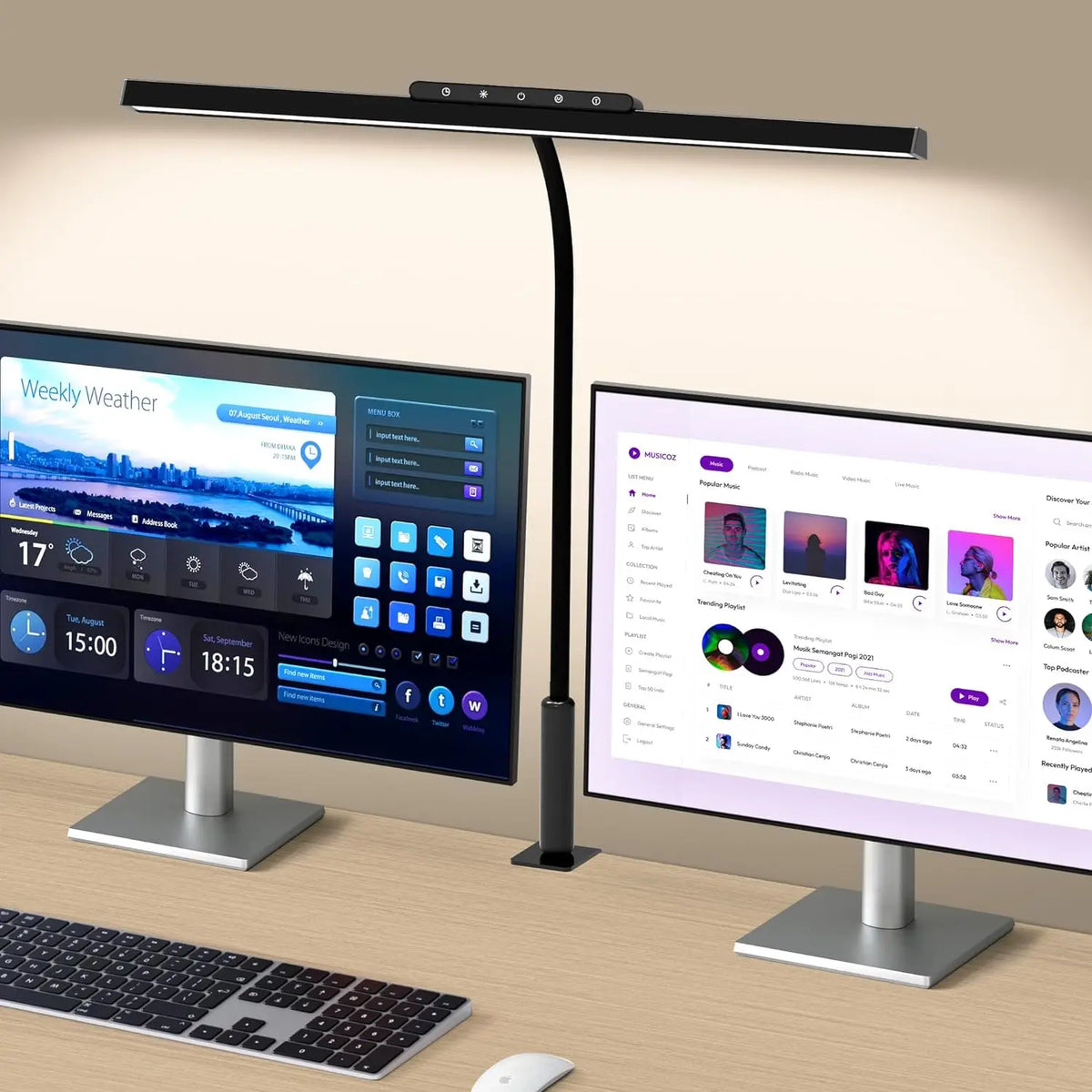 Stepless Dimming LED Clamp Desk Lamp – desk setup