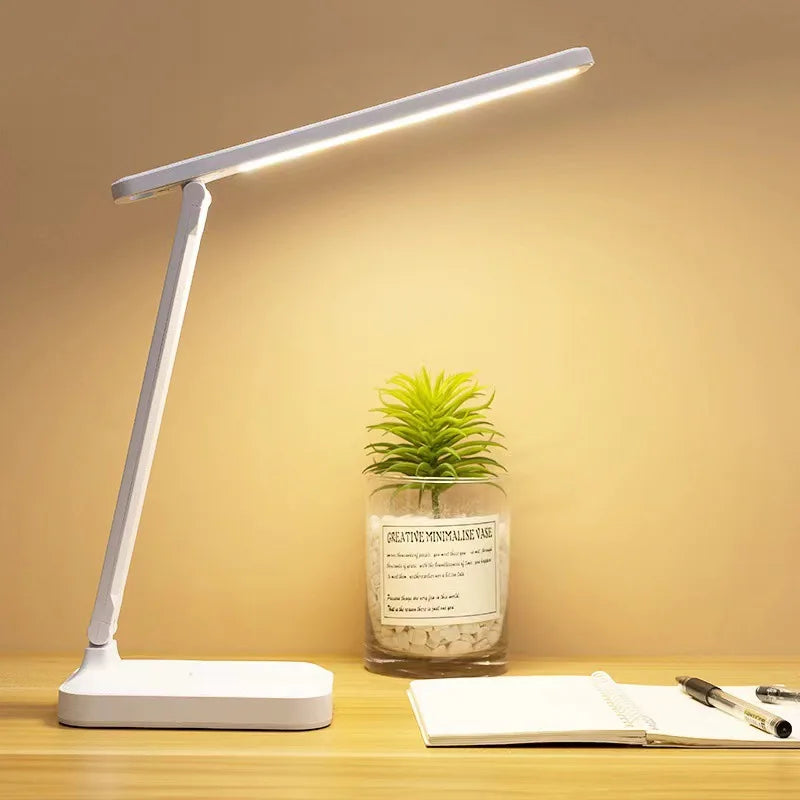 Dimmable LED Folding Desk Lamp – lamp extended lit