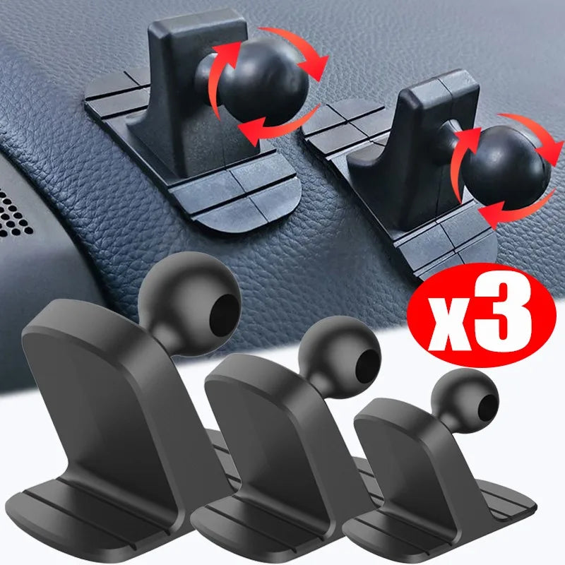 Car Cell Phone Holder Base 17mm Ball Head Base Dashboard Mounting Suction Cup Anti-slip Bracket Air Outlet Clip Car Accessories