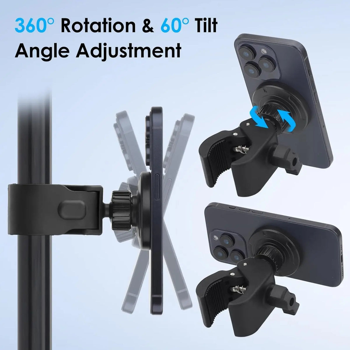 Magnetic Bike Phone Mount – installed on scooter