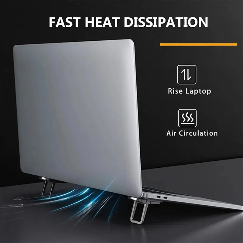 Portable Adjustable Laptop Stand – laptop resting on stand