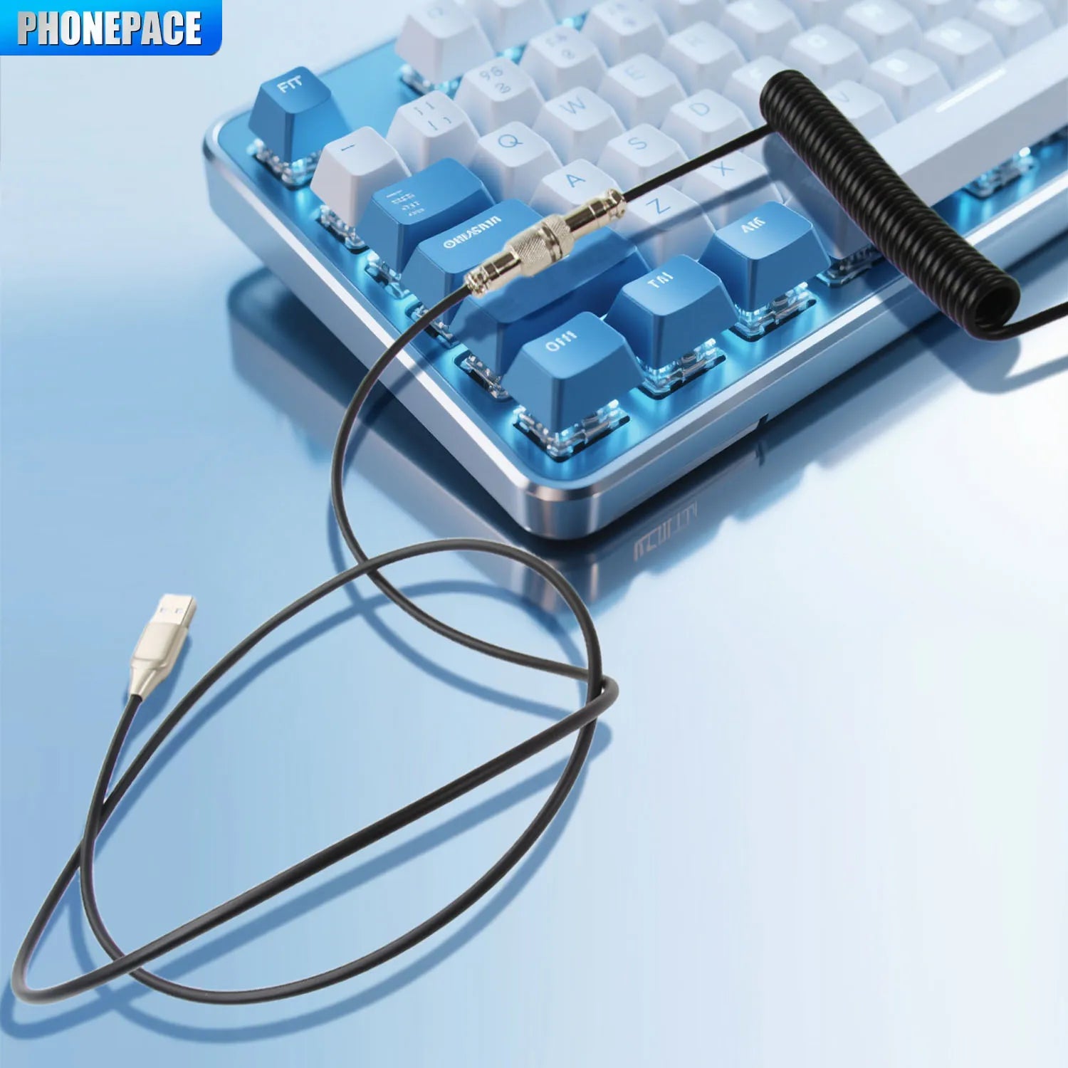 Coiled USB-C Mechanical Keyboard Cable – cable color options