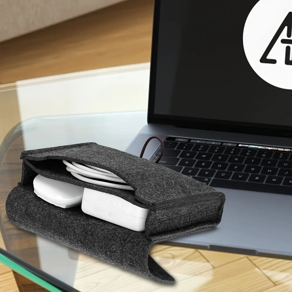 Felt Electronics Travel Organizer – size comparison