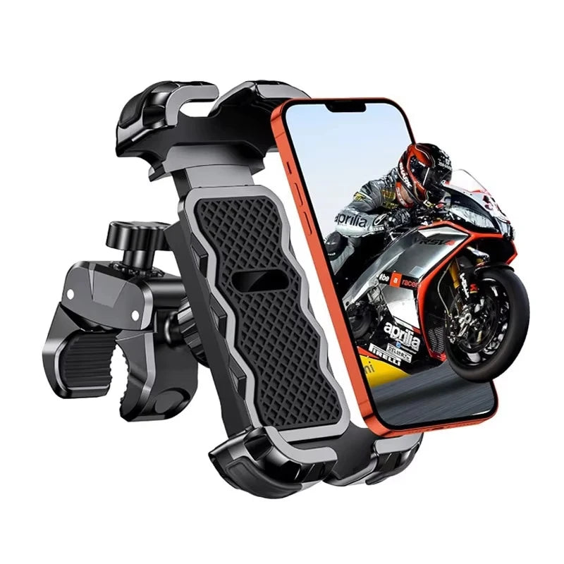 360° Rotating Motorcycle Phone Mount – mounted on motorcycle