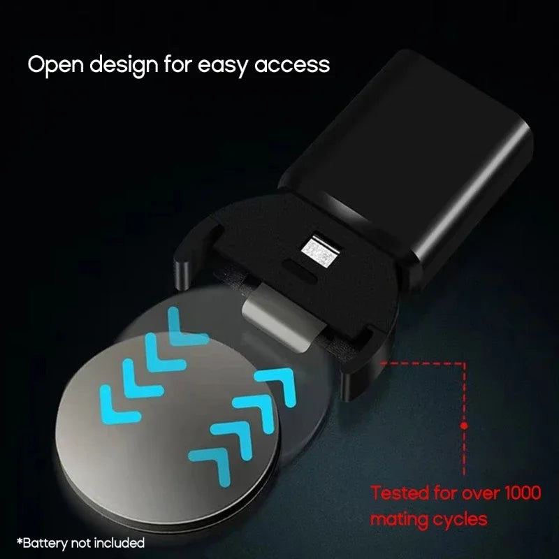 Type-C Coin Battery Charger – battery inserted close-up