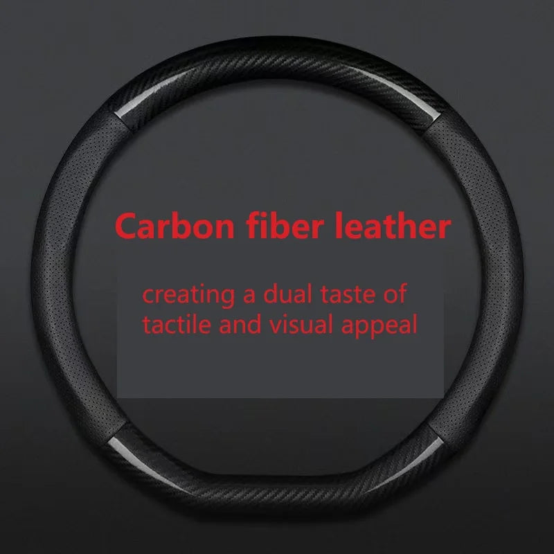 Carbon Fiber Steering Wheel Cover – texture close-up