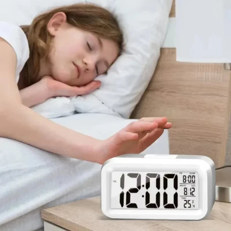 Backlit Multi-Function Digital Desk Clock – button controls