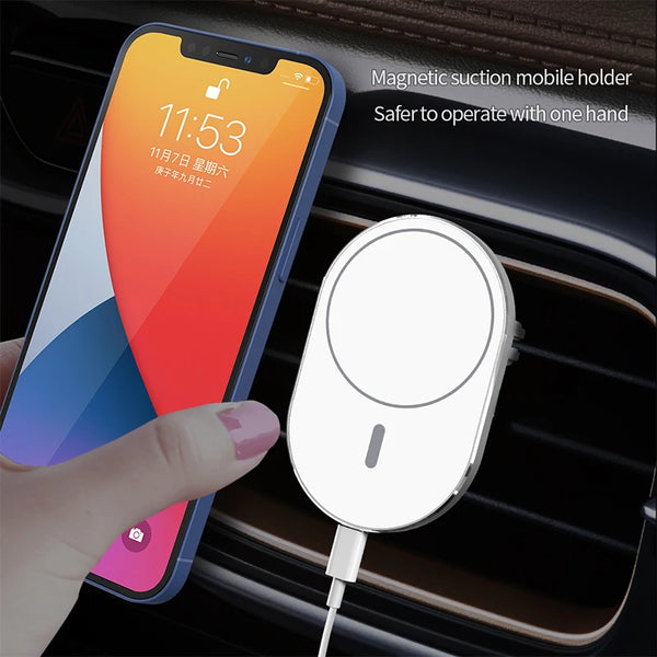 Magnetic Cell Phone Car Holders for Magsafe iPhone 12 13 14 15 Pro Max Magnet 15W Qi Wireless Chargers Holder Accessories