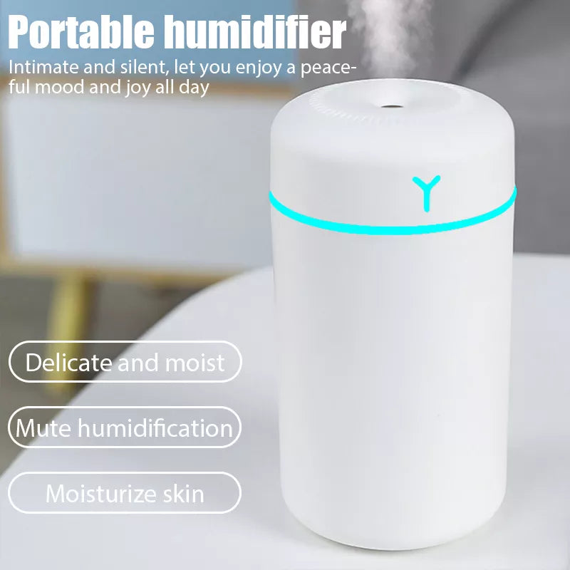 Portable 420ml Air Humidifier Aroma Oil Humidificador for Home Car USB Cool