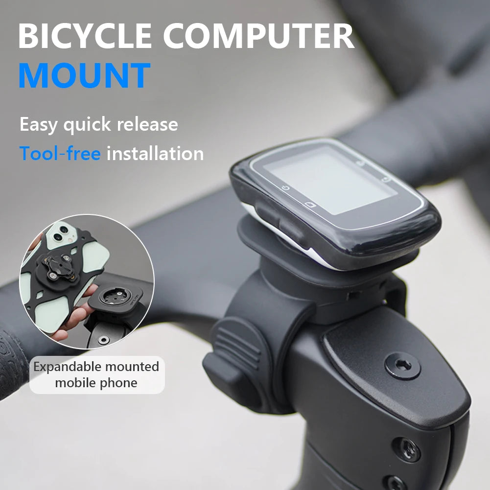 Silicone Bike Computer Mount – side view on bars