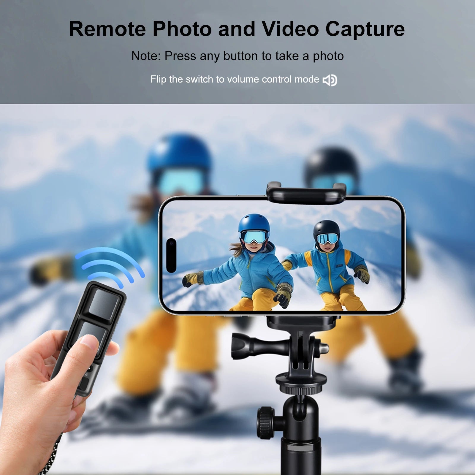 Bluetooth Page Turner Remote – attached to reading stand