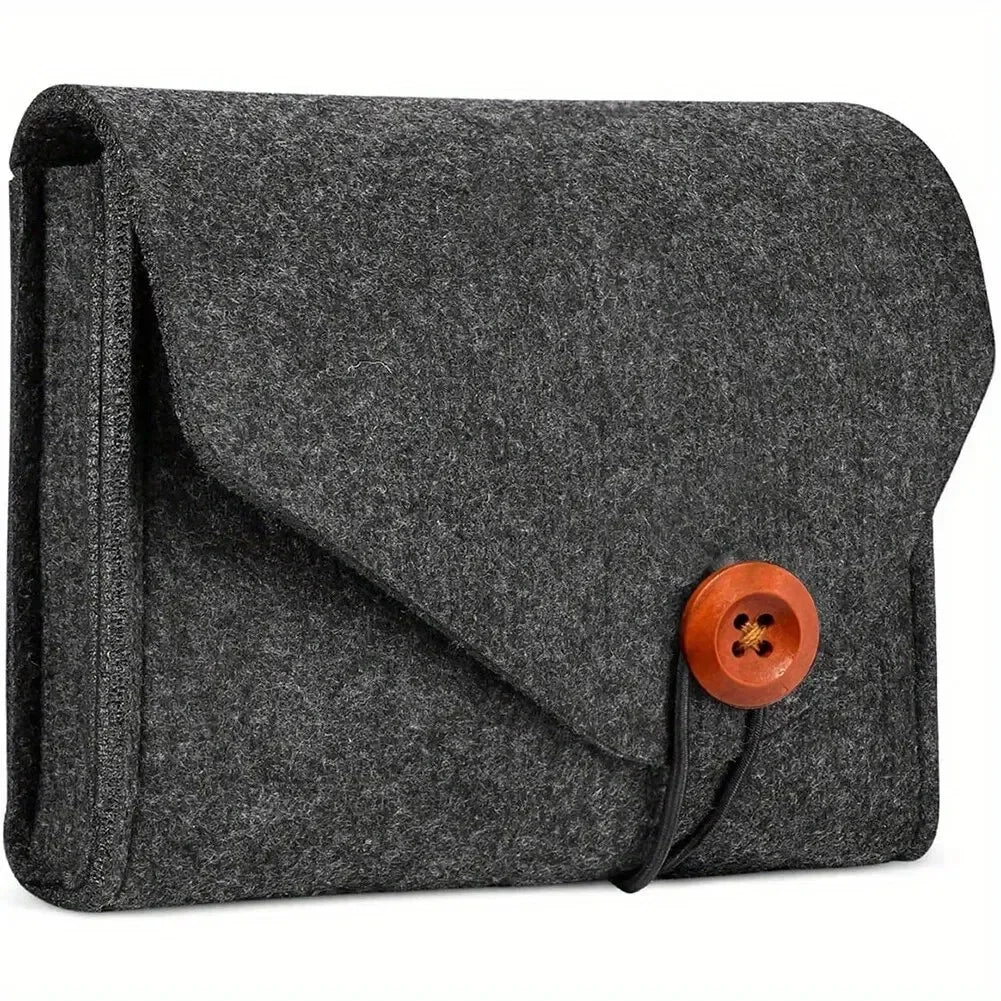 Felt Electronics Travel Organizer – compartments close-up