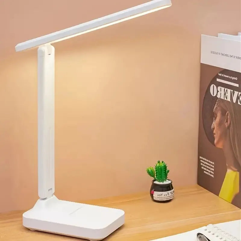 Dimmable LED Folding Desk Lamp – folded compact size