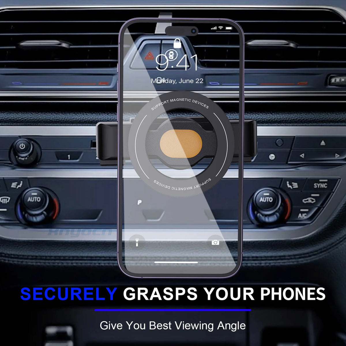 Magnetic Car CD Slot Phone Holder – phone attached magnetically