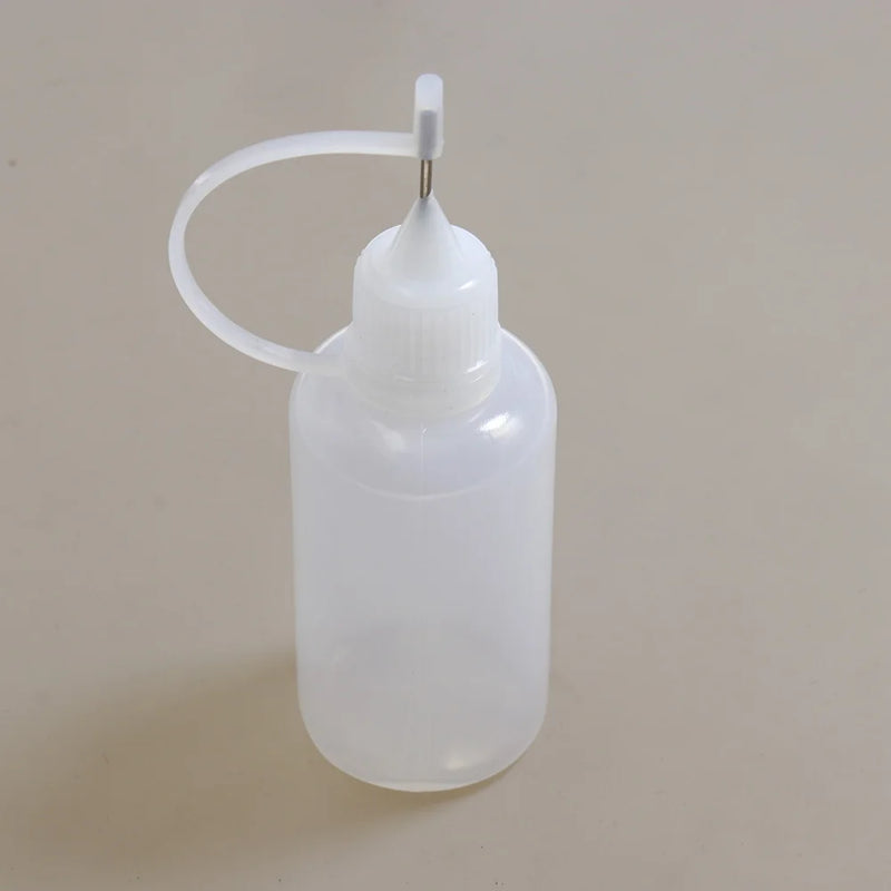 5ml 10ml 15ml 30ml 50ml 100ml 120ml PE Plastic Squeezable Tip Applicator Bottle Refillable Dropper With Needle Tip Caps For Glue