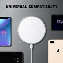 Fast Charger 15W Portable Wireless Charger Pad for Iphone - Black & White Options Available No Warranty