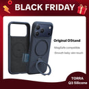 TORRAS Ostand Q3 Soft Liquid Silicone Case for Iphone 17 Pro Max - Magsafe-Compatible, 360-Spin Handheld Stand, Cozy Grip, Camera Control, Smartphone/Cellphone Device Protection, Devices