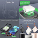 3 in 1 5000Mah Mini Magnetic Wireless Fast Charging Portable Power Bank, Portable Powerbank, Multifunctional Mobile Power, Universal Power Bank for Outdoor Sports, Travel, Phone, Magnetic Power Bank Charger, Magnetic Battery Pack, Travel Gadgets