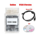 Tactrix OpenPort ECU tuning chip with Golden V158 B Version device, USB cable, and CDs