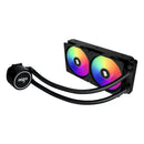 RGB liquid CPU cooler with dual fans and tubing for Aigo ACSE Water Cooling CPU