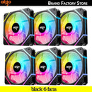 Colorful RGB Aigo AM12PRO RGB Fans showcasing superior cooling and aesthetic appeal