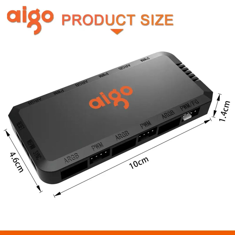 Aigo APC1 4Pin PWM 6 ARGB Ports 3Pin 5v Speed Controller Universal Computer - APC1