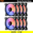 Aigo AR12PRO computer case fan with colorful RGB lighting for efficient cooling performance