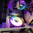 RGB-illuminated Aigo AR12PRO Computer Case Fan enhancing efficient cooling and performance