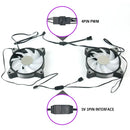Two Aigo AR12PRO cooling fans with cables for AR12PRO efficient cooling and performance