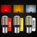 LED light bulbs in red, amber, and white for AMSYD BA15S Turn Signal bulb
