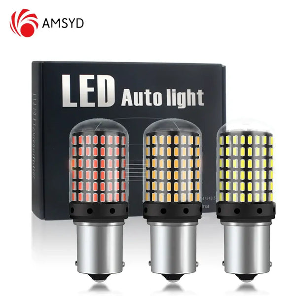 LED auto light bulbs in three color temperatures for AMSYD BA15S Turn Signal bulb