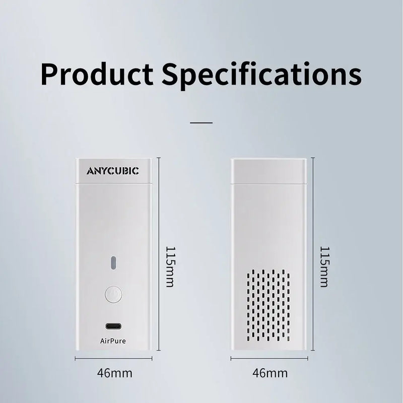 Compact ANYCUBIC Air Purifier with dimensions and specifications from Mainland China