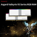 Asgard DDR4 RAM modules in Polar White with RGB lighting for enhanced performance