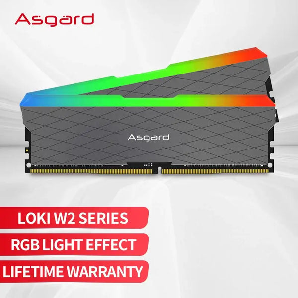 Asgard RGB DDR4 Memory featuring vibrant RGB lighting for superior performance