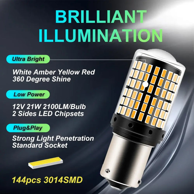 ASLENT LED Bulbs with compact cylindrical design and multiple small LED chips for brightness