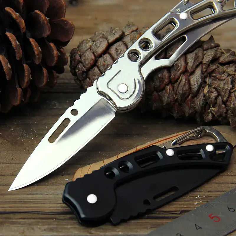 Folding pocket knife with metallic handle and sharp blade for Atisen DIY supplies