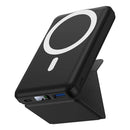 Magnetic Battery ，Magnetic Power Bank , 10000 Mah Power Bank with Folding Stand with USB-C Cable LED Display, Magnetic Power Bank 22.5W PD Fast Charging for Iphone D013 Black Compact