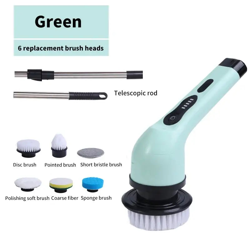 Handheld Balashov High-Quality Electric Cleaning Brush with attachments and telescopic rod