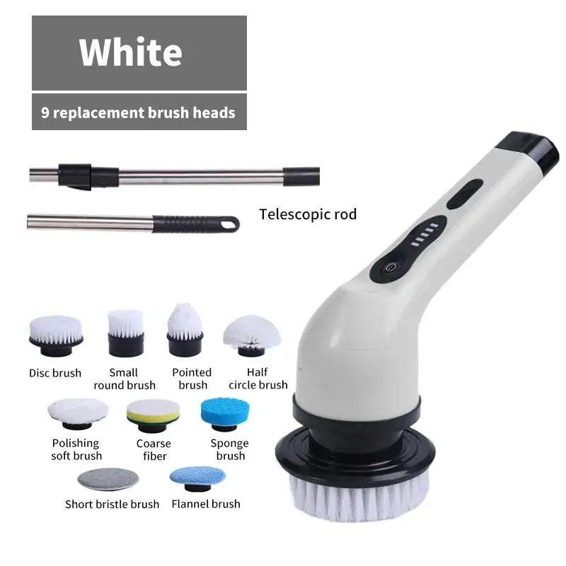 High-Quality Electric Cleaning Brush by Balashov with interchangeable heads and telescopic rod